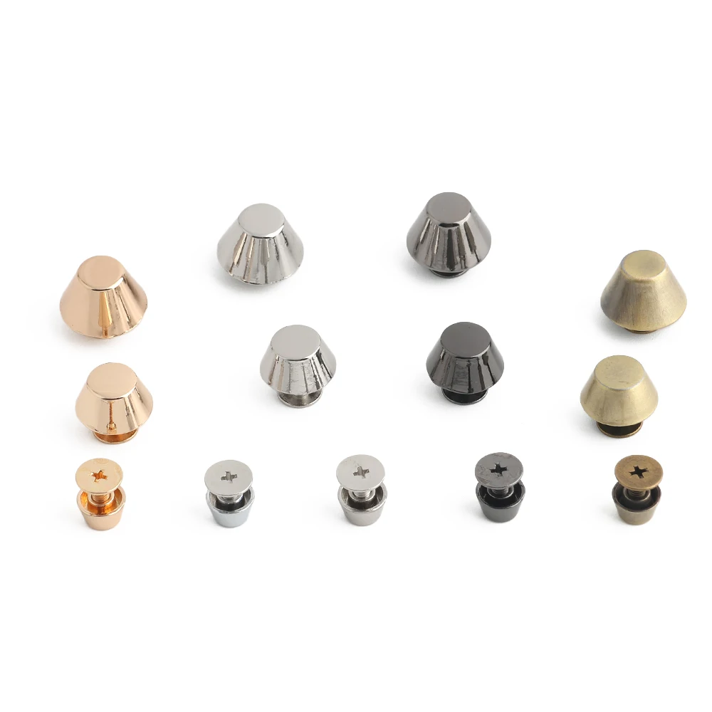 20/50/100PCS 8-15mm Metal Screwback Rivet Studs For Leather Craft Luggage Handbag Purse Bottom Protective Feet Nails Accessories