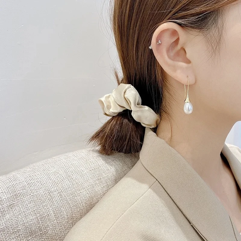 Vintage Water Drop Imitation pearl Earrings For Women French Valentine's Day Anniversary Gift Wedding Party Jewelry Pendientes image 3