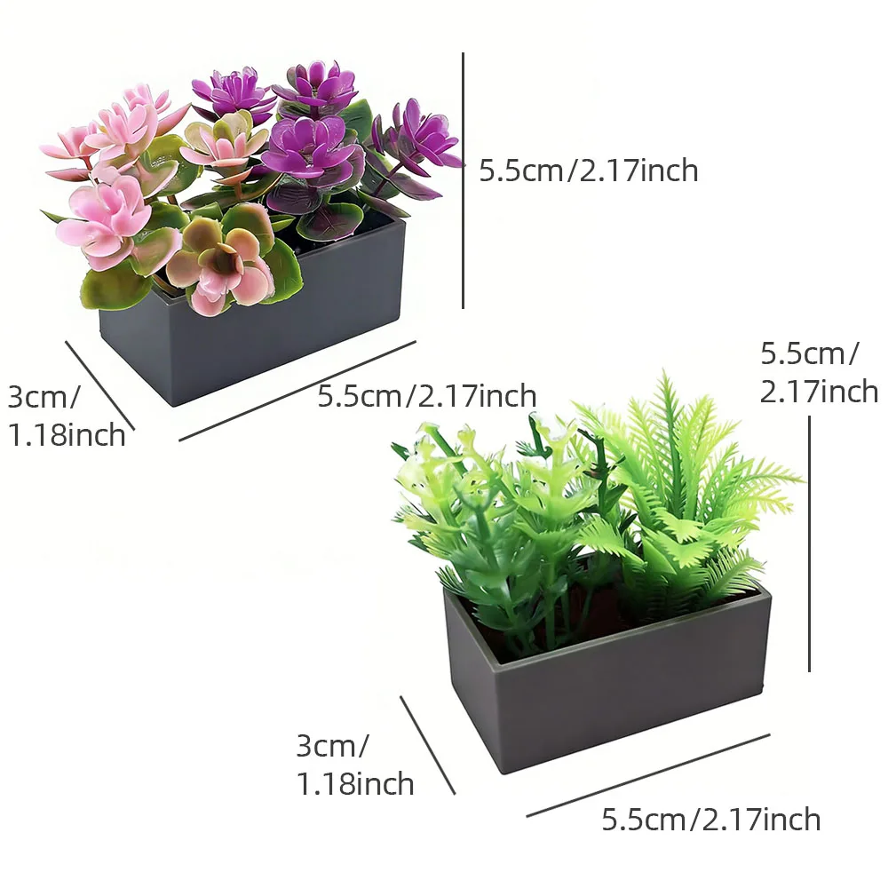 Dollhouse Accessories for Blythe Dolls, 1/8 & 1/12 Scale DIY Scene Models, Mini Photography Props, Modern Style Simulated Potted view 5