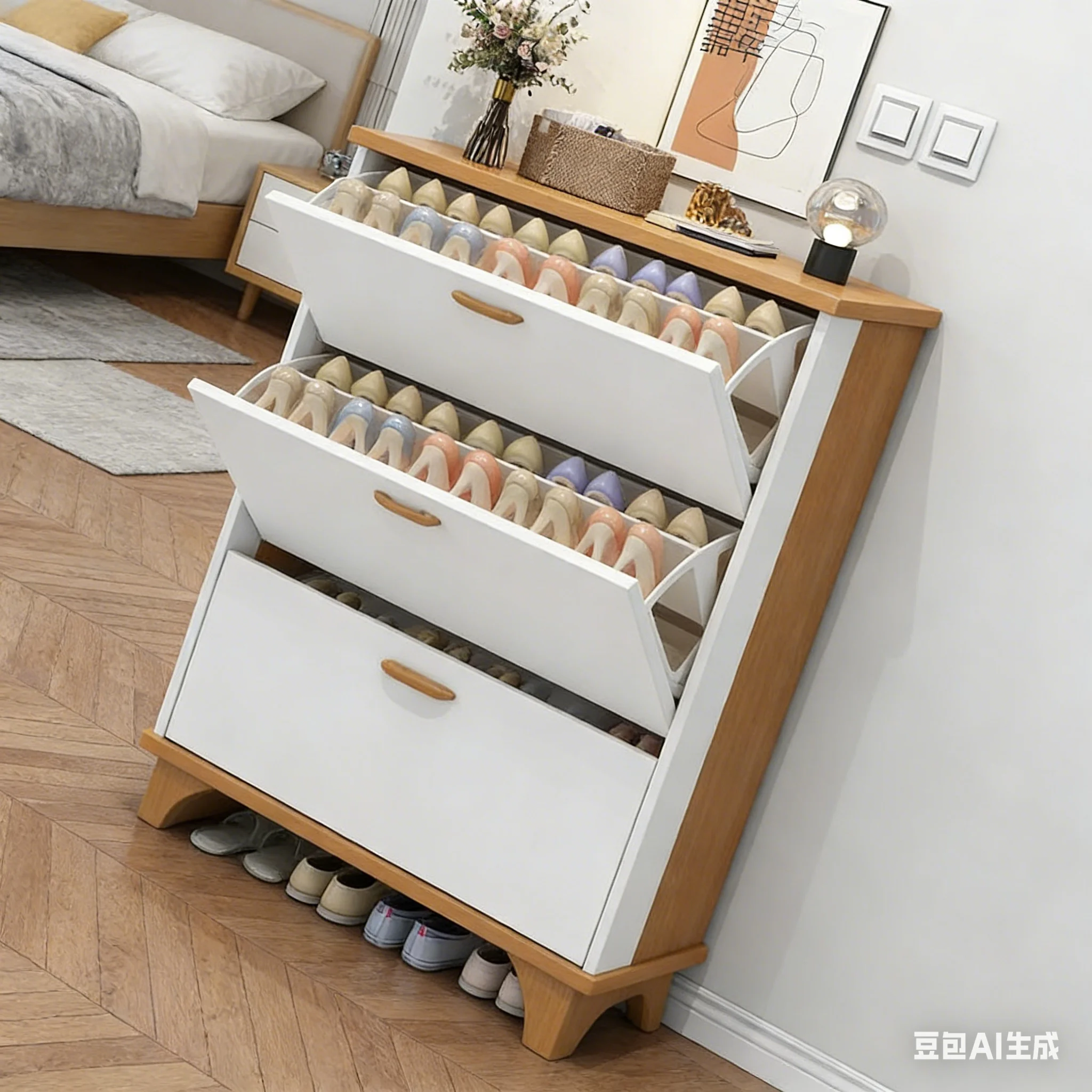 aoliviya-リビングルーム玄関靴キャビネット靴ラック多層ホーム廊下出入り口大容量オーガナイザーユニットクリエイティブ-b91