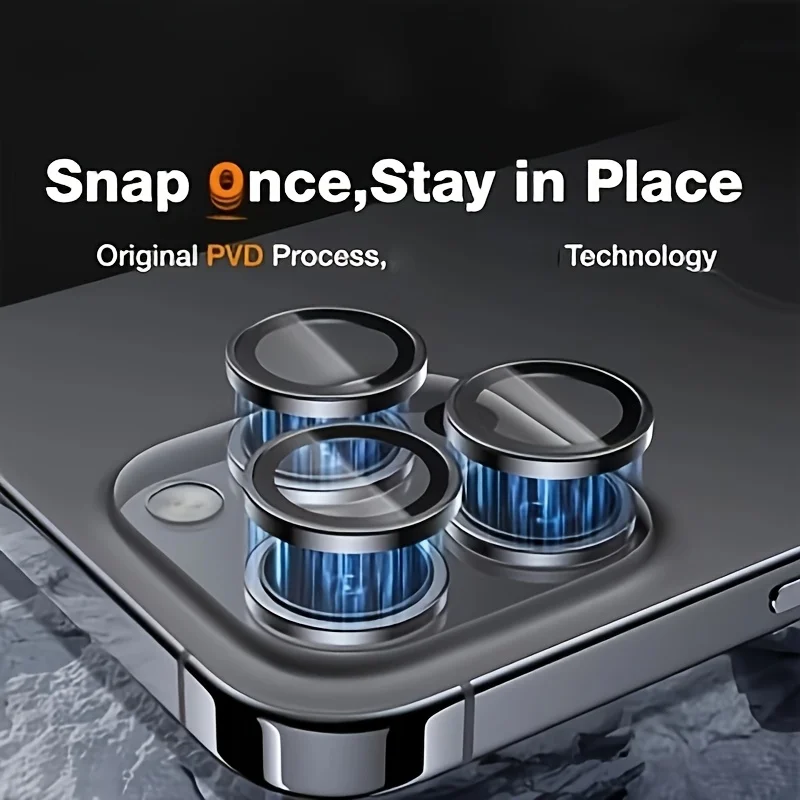 3 قطعة سبائك الألومنيوم حامي عدسة الكاميرا آيفون 16 15 14 13 برو ماكس ميني 12 11 التغطية الكاملة الزجاج المقسى المضادة للخدش