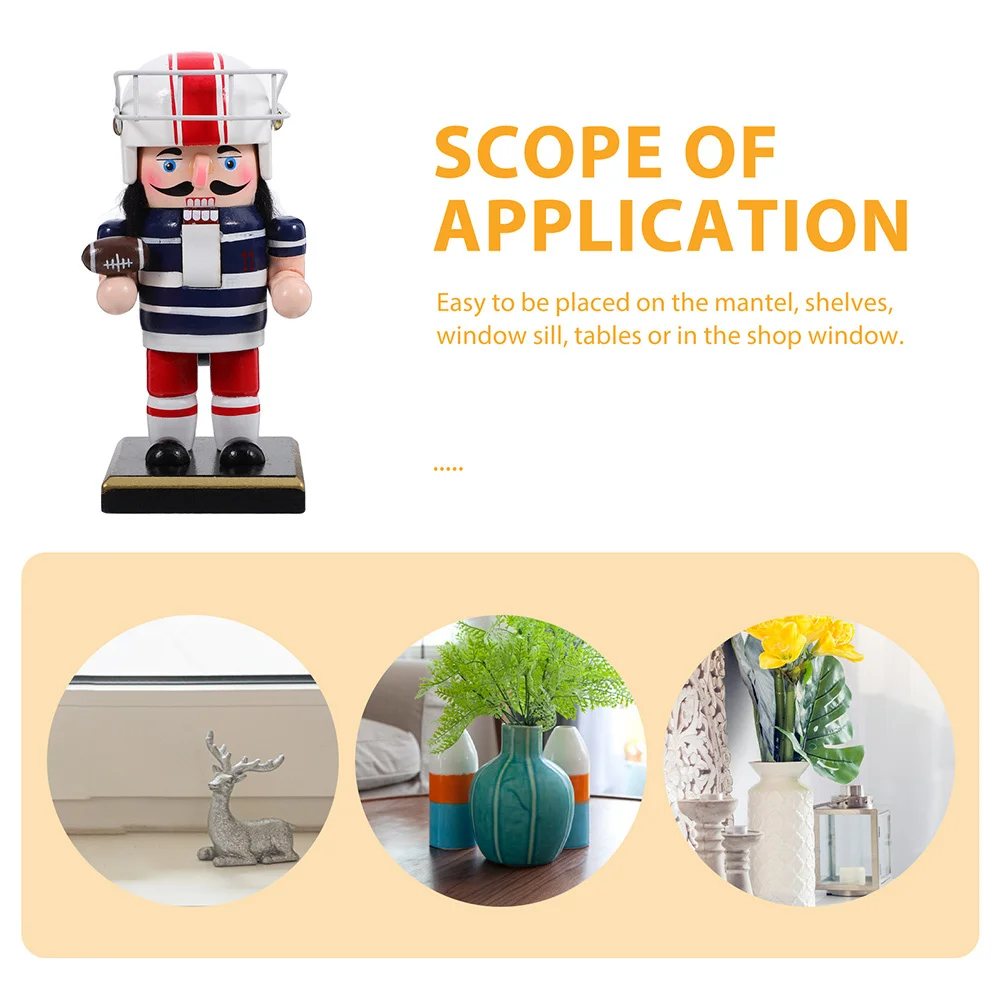 

Wooden Nutcracker Themed Unique Desktop Nutcracker Tabletop Decor Mini Holiday Fireplace Living Room Party Gift