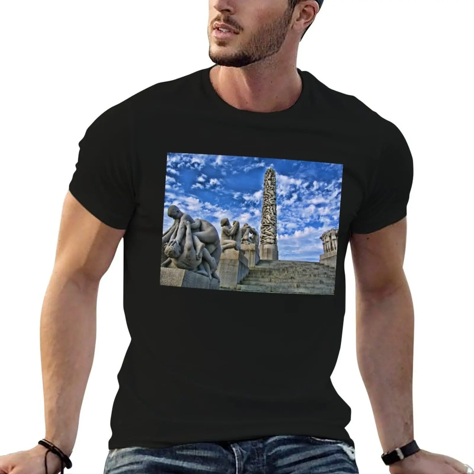 

Vigeland Sculpture Park, Oslo, Norway T-Shirt man t shirt designer t shirts for man slim fit T-Shirt
