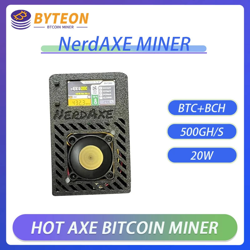 2024 Latest NerdAxe Ultra 500gh/s 12W –BM1366 Bitaxe Bitcoin ASIC Micro Miner Full Kit with Display BTC Miner Ethereum Miner