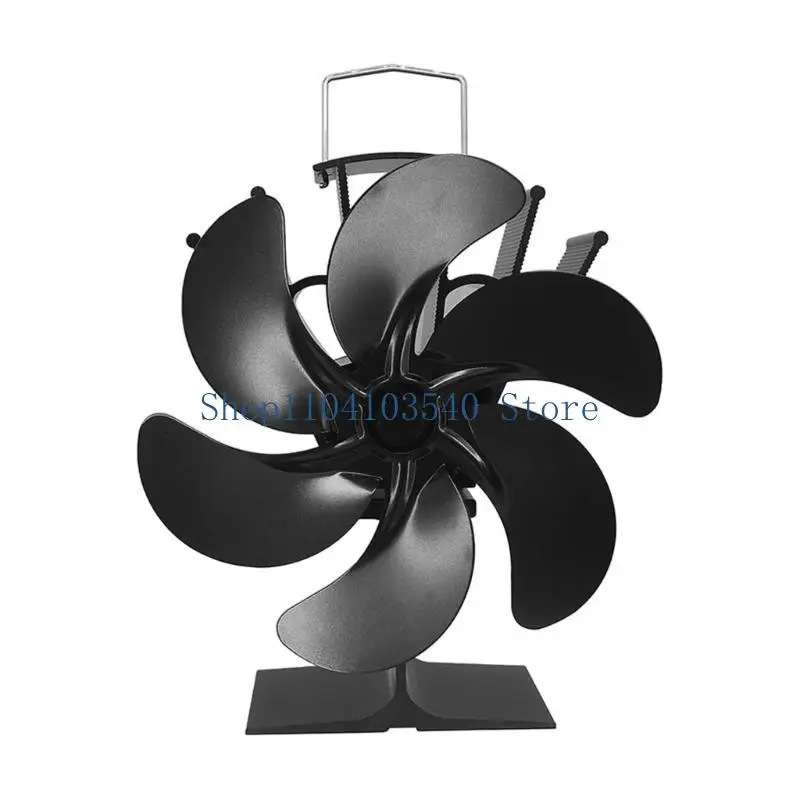 

02DC DY106X 6-лопастной вентилятор печи Эффективная циркуляция тепла Вентилятор печи без электричества