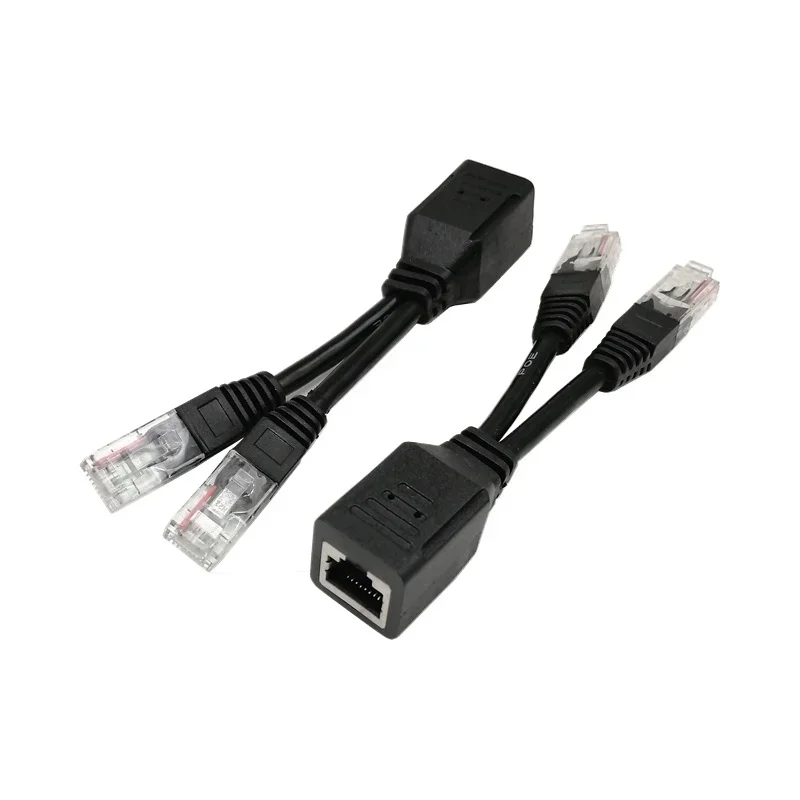 2 Stuks/1 Paar RJ45 Splitter Combiner Upoe Kabel Kit Poe Adapter Kabel Connectors Passieve Power Kabel