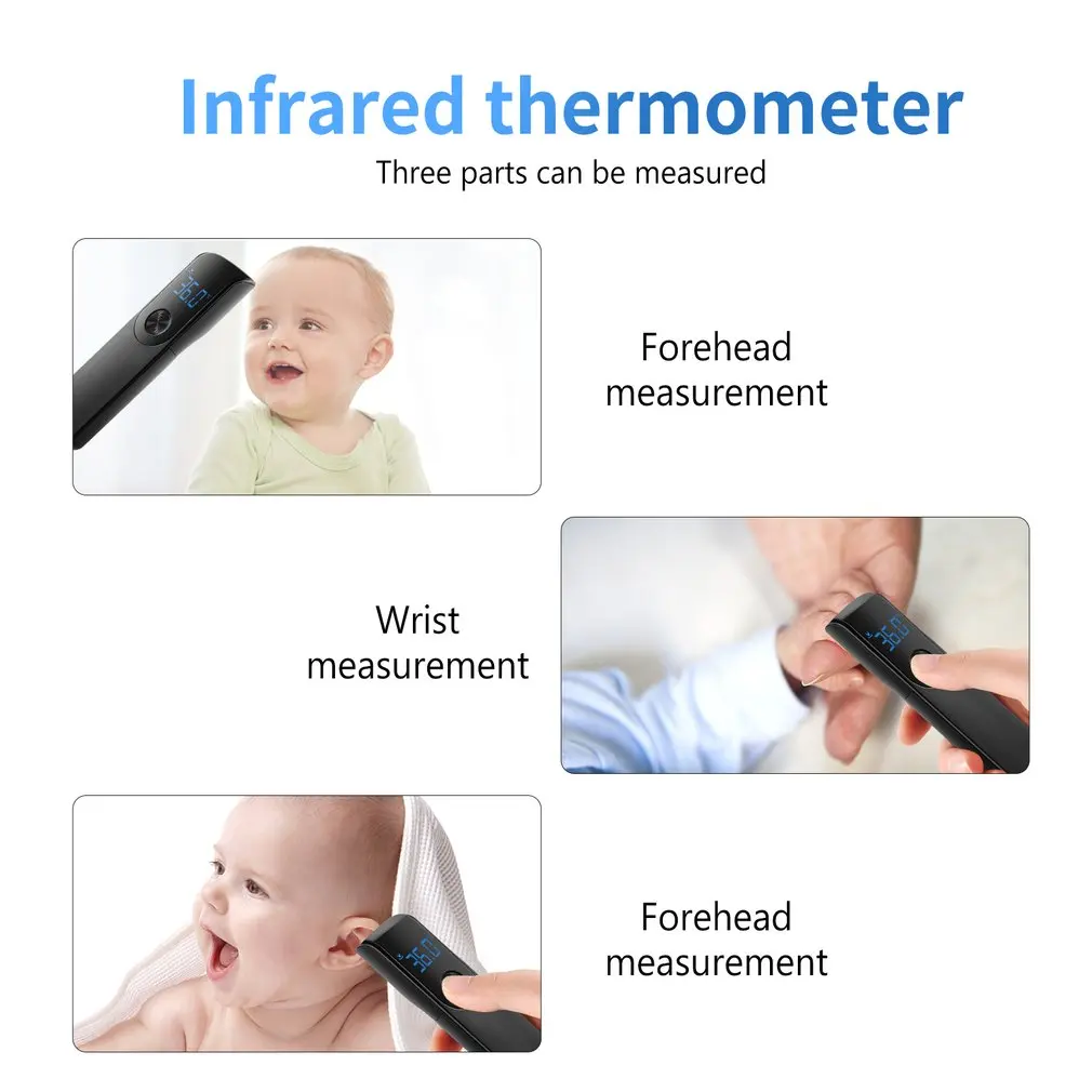 Infrared Fever Thermometer Digital LCD Infant Adult Non-contact Laser Body Temperature Ear Thermometer Finger Pulse Oximeter