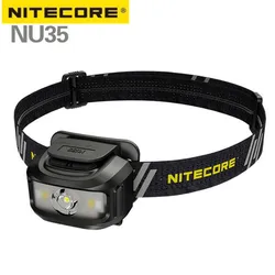 NITECORE NU35 Headlamp 460 Lumens Dual Power Work Light Lantern XP-G3 S3 LED USB-C Rechargeable Headlight Torch Built-in Battery