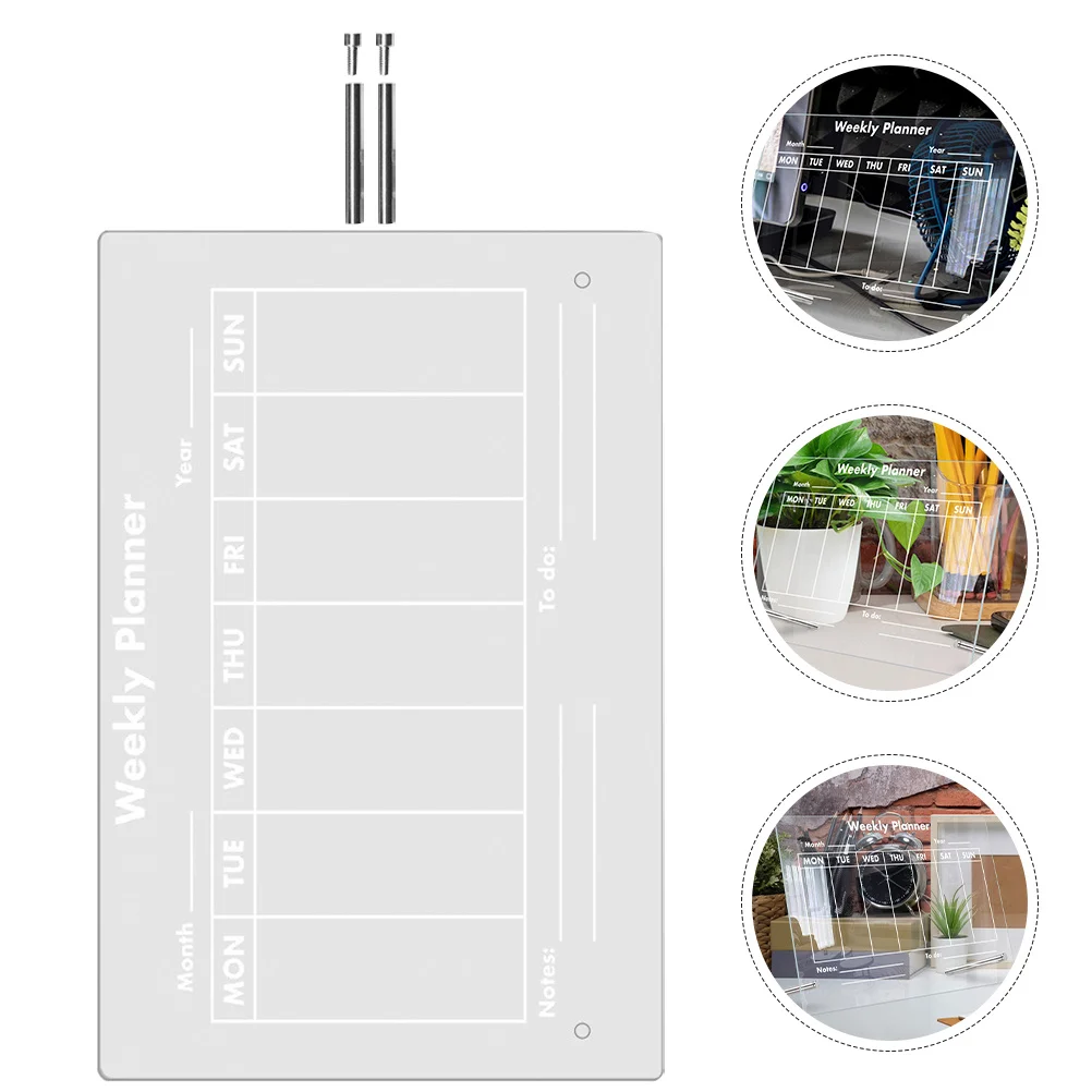 

1Set Clear Acrylic Writing Board Portable Table Memo Home Office Use Acrylic Memo Board Office Supply Students Supply