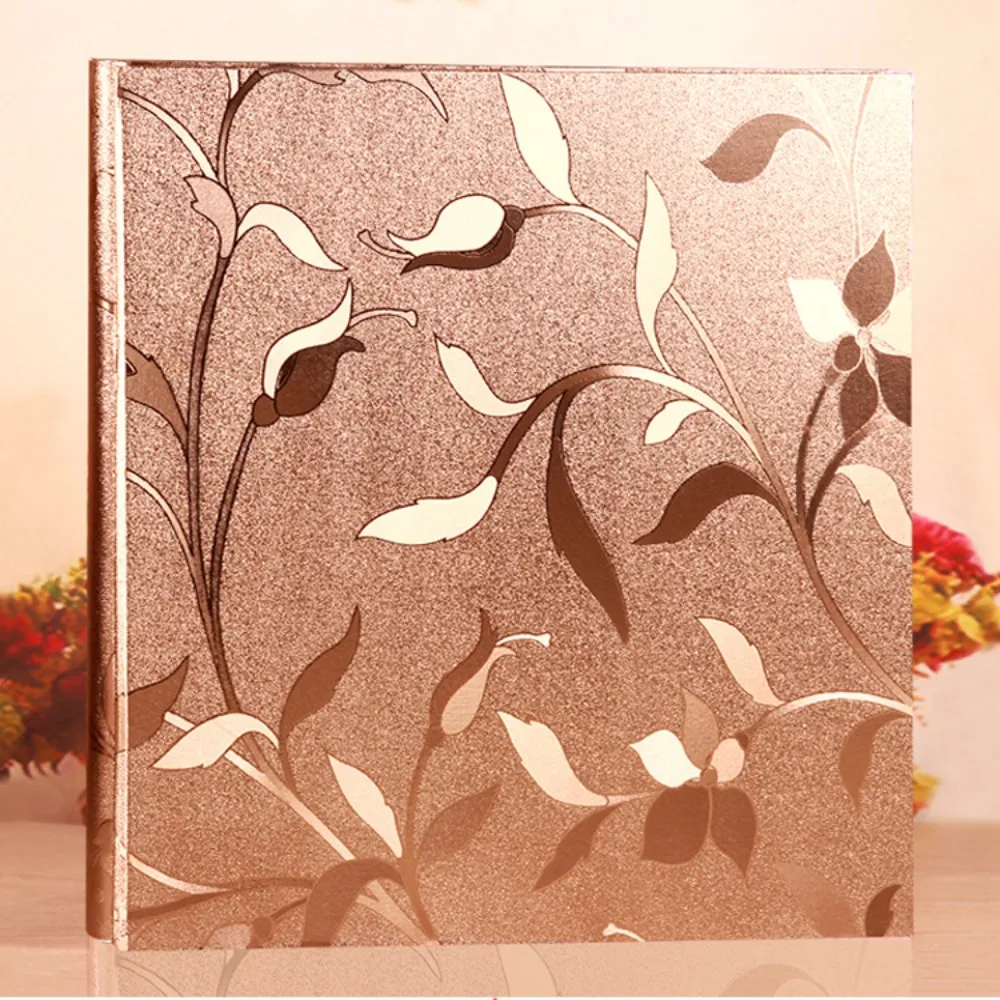 

Printed Pattern Photo Storage Album Plastic 6-inch Photo Album 400 Photos Capacity Thickened Commemorative Album Wedding Photos