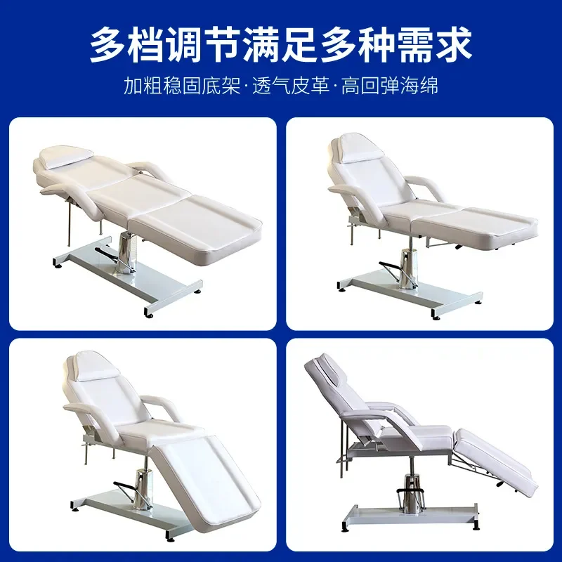 Hydraulic Folding Massage Bed for Beauty and Physiotherapy Strong Load Bearing Adjustable Treatment Table