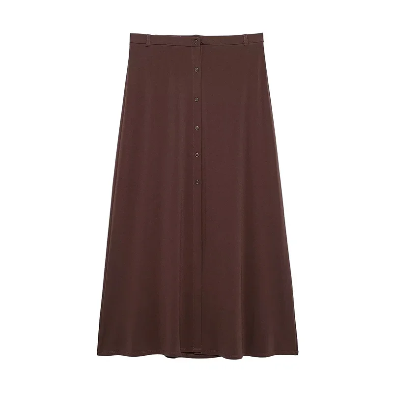 New Fashion Solid Color Mid Waist Midi Skirts Sets For Women 2 Pieces Shirts Tops Women's Suit Two Piece Set Women Outfit