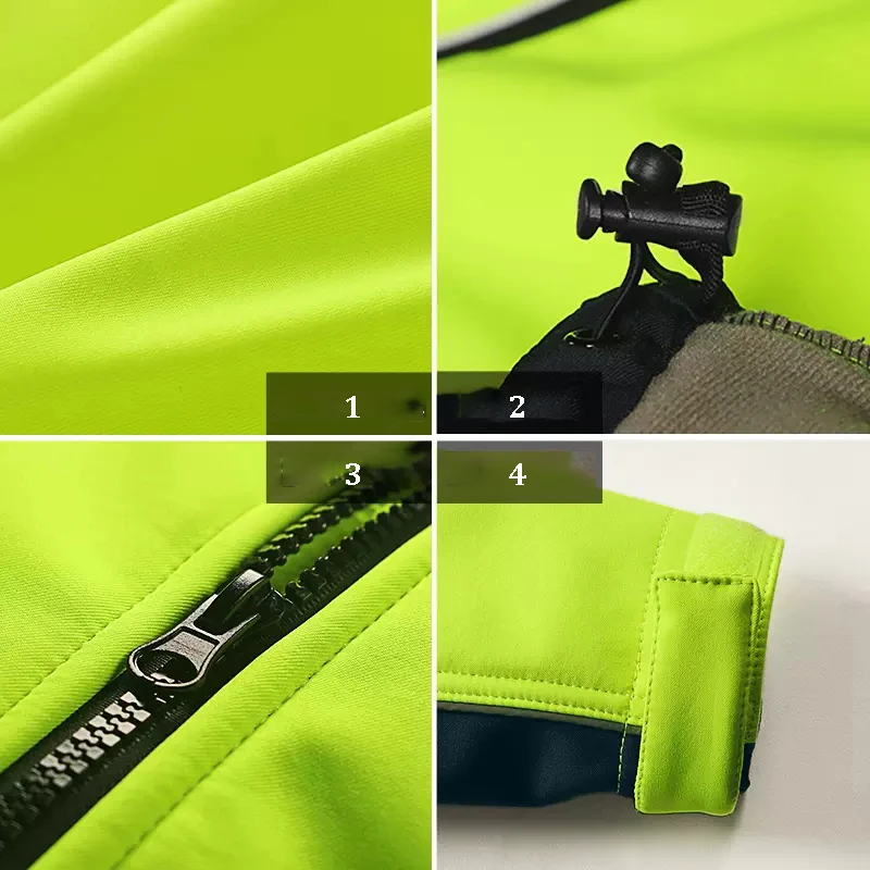 Mens Cycling Jacket Waterproof Breathable High Visibility Workwear