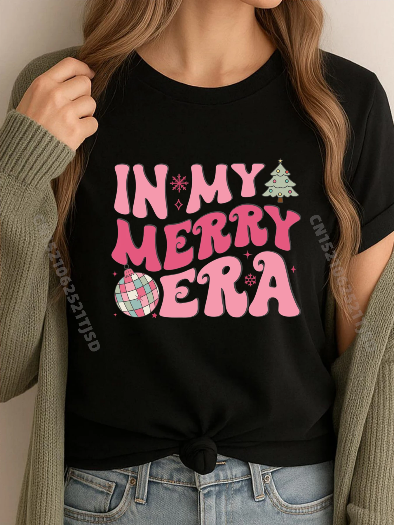 คริสต์มาสในยุคแห่งความสุขของฉัน วันหยุดคริสต์มาส เสื้อผ้าผู้หญิงสำหรับคริสต์มาส ของขวัญตลกๆ