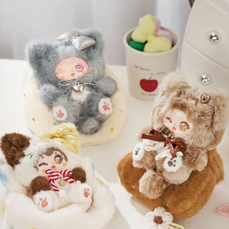 

NiNi Poka Fluffy Collection Series Blind Box Poka Vinyl Plush Pendant Fluffy Anime Doll Surprise Bag Keychain Mystery Box Toy