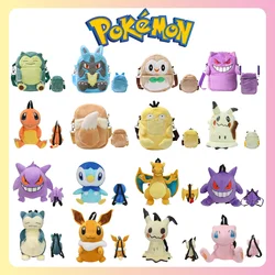 Pokemon Plush Backpack Gengar Mimikyu Eevee Snorlax Charmander Charizard Mew Rowlet Stuffed Toys Shoulder Bag for Kids Gifts