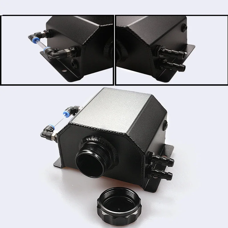 1L 2L Square Oil Breathable Pot Automobile Exhaust Gas Recovery Pot Aluminum Alloy Car Modification Oil Recovery Tool