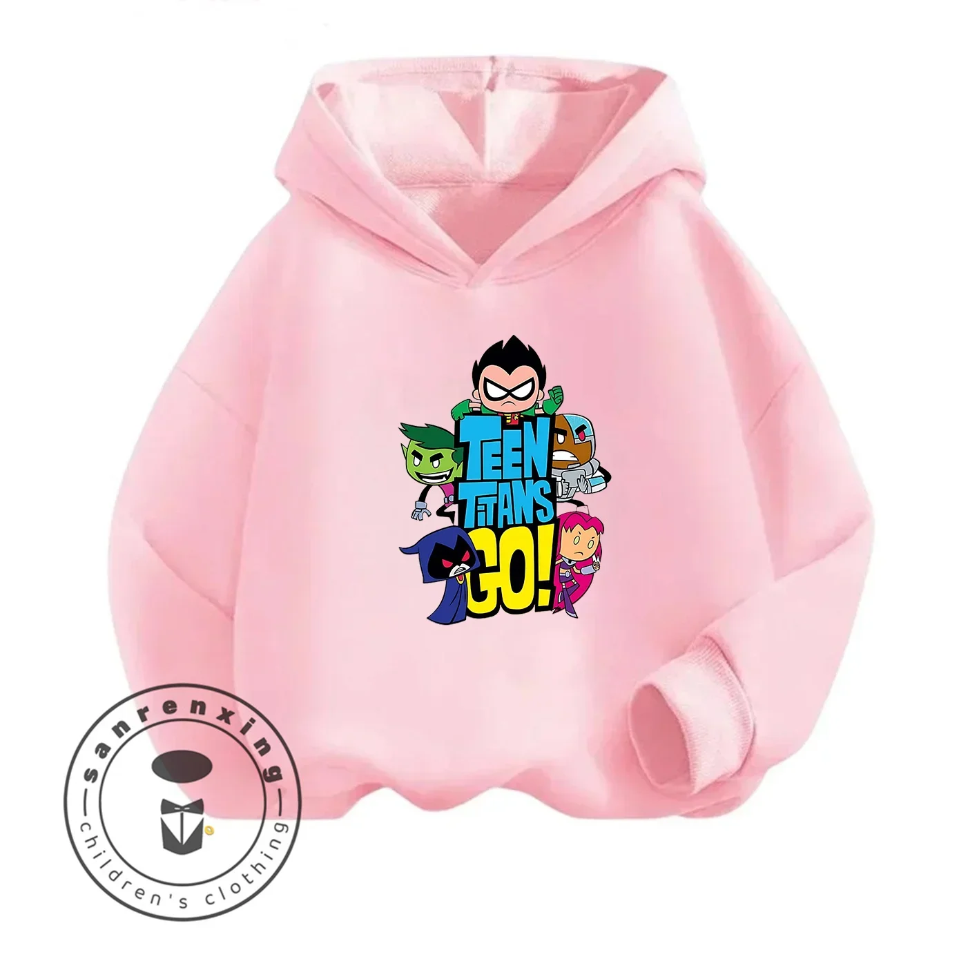 

Толстовка с капюшоном Teen Titans Go для стильных детей, мальчиков и девочек 3-14 лет, толстовка с капюшоном с мультяшным принтом, осенне-зимняя уличная одежда