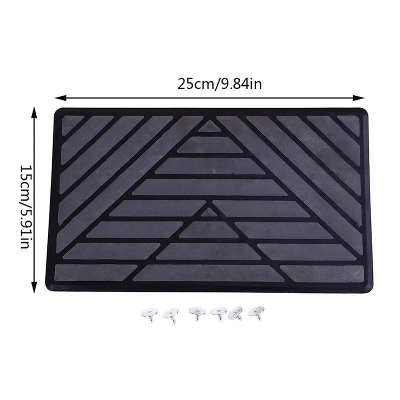 Car Floor Mat Foot Heel Scuff Plate Non-slip Carpet Patch Auto Alloy Silver Cover Anti-skid Pad Universal Interior Accessories