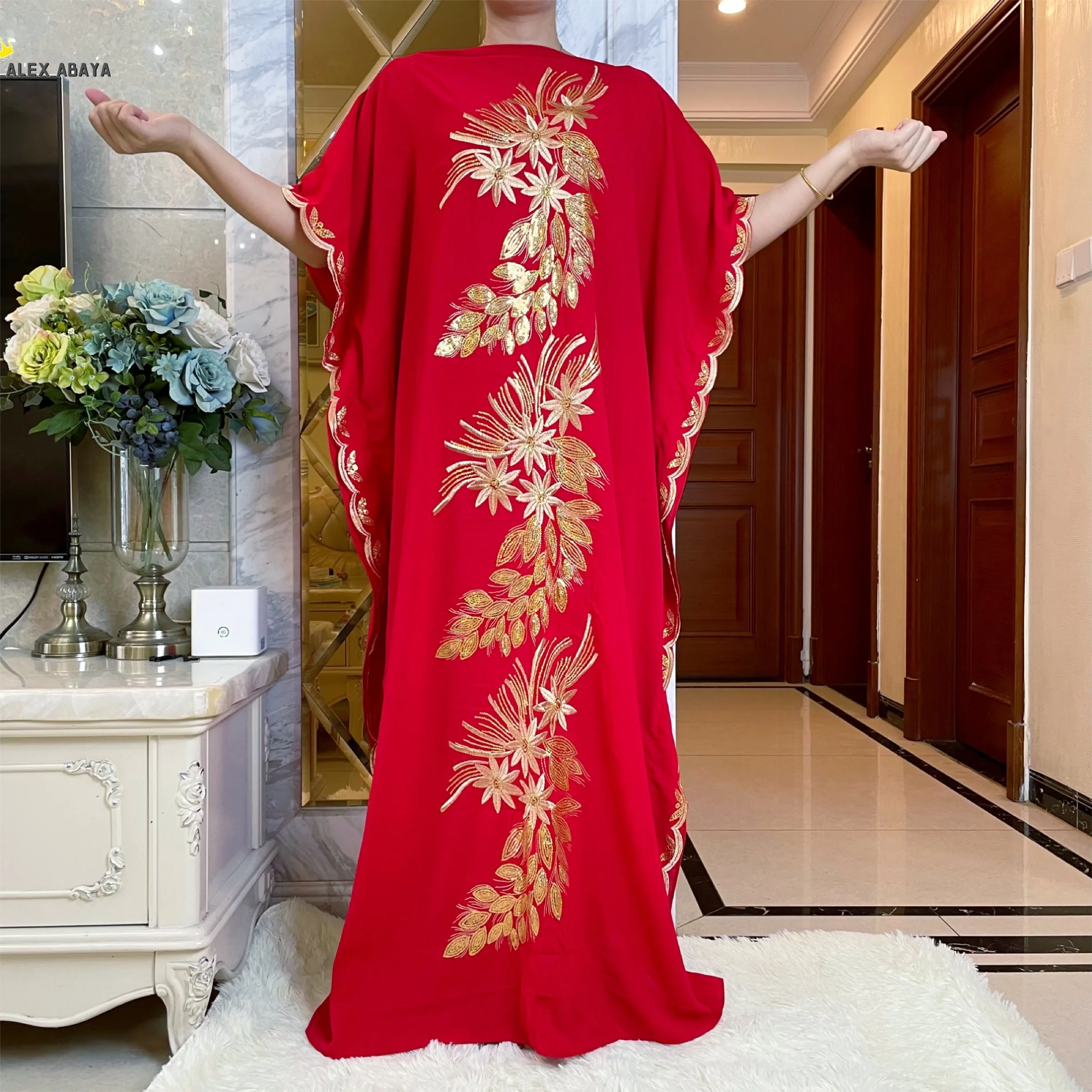 Dubai Fashion Abaya Embroidery Long Dress Arab High Grade Comfortable Fabric Women Muslim Kaftan  Turkish Moroccan Gown Autumn