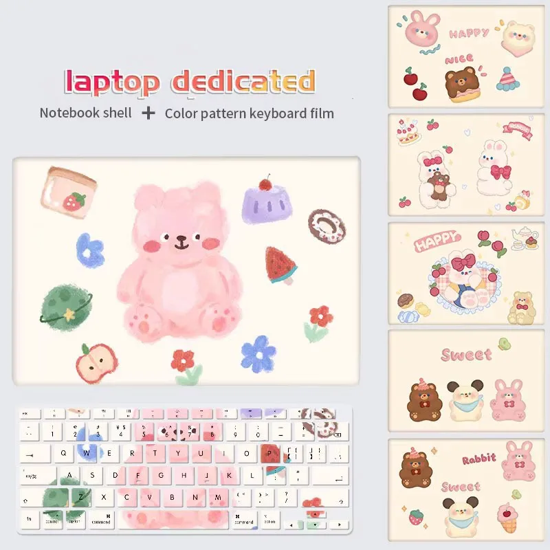 

Laptop Sleeve Shell Macbook Case For Macbook Pro13 16 A2141 A2251 A2442 Hard Shell Cute Case Silicone Keyboard Cover Accessories