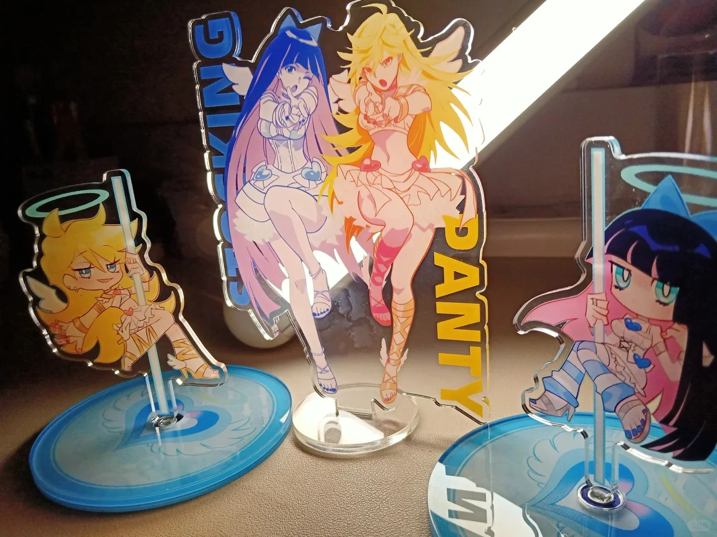 Panty & Stocking Acrylic Stand Rotate Figure Display Anime Goods Collection Desk Decoration Ornament Accesorios Friend Gift