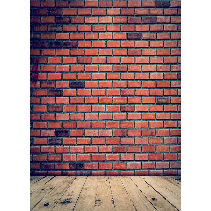 Arte tecido fotografia cenários adereços piso de madeira parede de tijolo retrato do bebê photo studio fundo 21802ztn-03