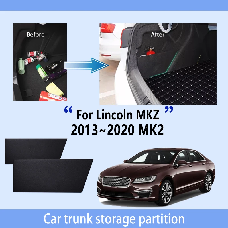 

Car Accessories For Lincoln MKZ 2013~2020 Thickening Trunk Storage Partition Multifunction Storage Auto Interior Parts Organizer