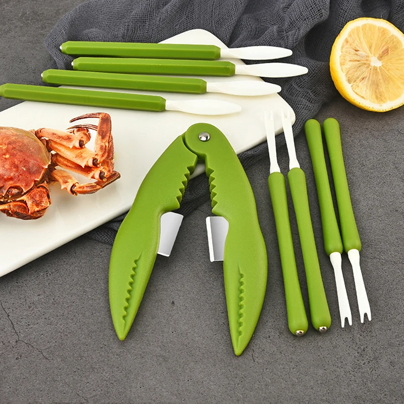 9 قطعة المفرقع جراد البحر الإبداعي مخالب السلطعون المقشر الجوز كليب أداة الغذاء البحري جراد البحر المشبك كماشة كليب المنزل أدوات المطبخ المأكولات البحرية