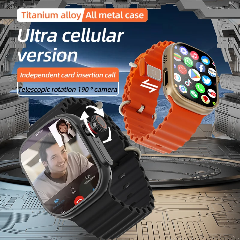 

Original CD12 MAX Smartwatch 2.39inch Amoled 5G LTE Android15.0 Smart Watches With 800W Rotary Camera Sim Card Slot GPS Position