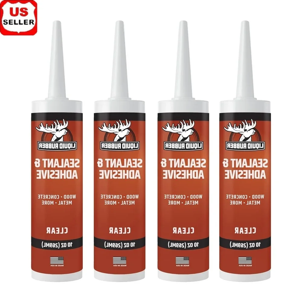 

Multi-Purpose Hybrid Silicone Adhesive Sealant Waterproof Caulk Joints Cracks Repairs Easy Use 4 Pack