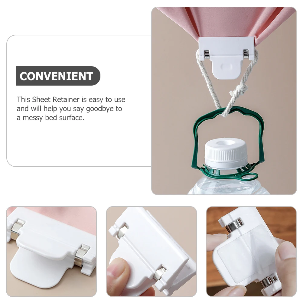 

4pcs Anti-Slip Bed Sheet Fasteners Movable Buckle For Various Thicknesses Duvet Cover Clips Bedsheet Holding Clamps Windproof