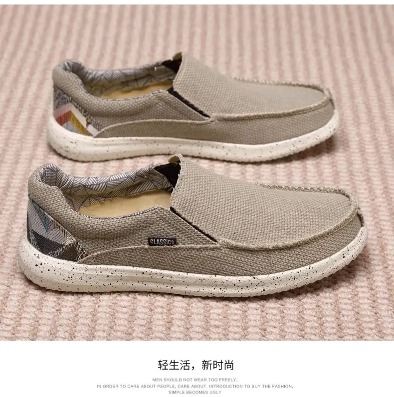 Stylische Herren-Slipper aus Denim - Atmungsaktiver Komfort für den ganzen Tag, leichtes Design, ohne Schnürsenkel, einfach anzuziehen und auszuziehen. – Detail 6