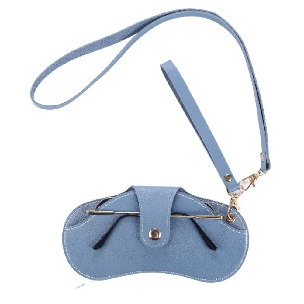 

Eyewear Protector Hanging Neck Sunglasses Case Wrist With Buckle PU Leather Glasses Case Sunglasses Pouch Eyewear Pouch