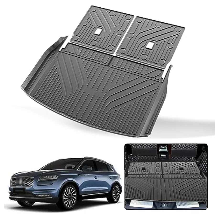 

Cargo Mat Backrest Mats Compatible with Lincoln Aviator 2020-2024 2025 2026 - TPE All Weather Rear Cargo Liner Rear Trunk Liner