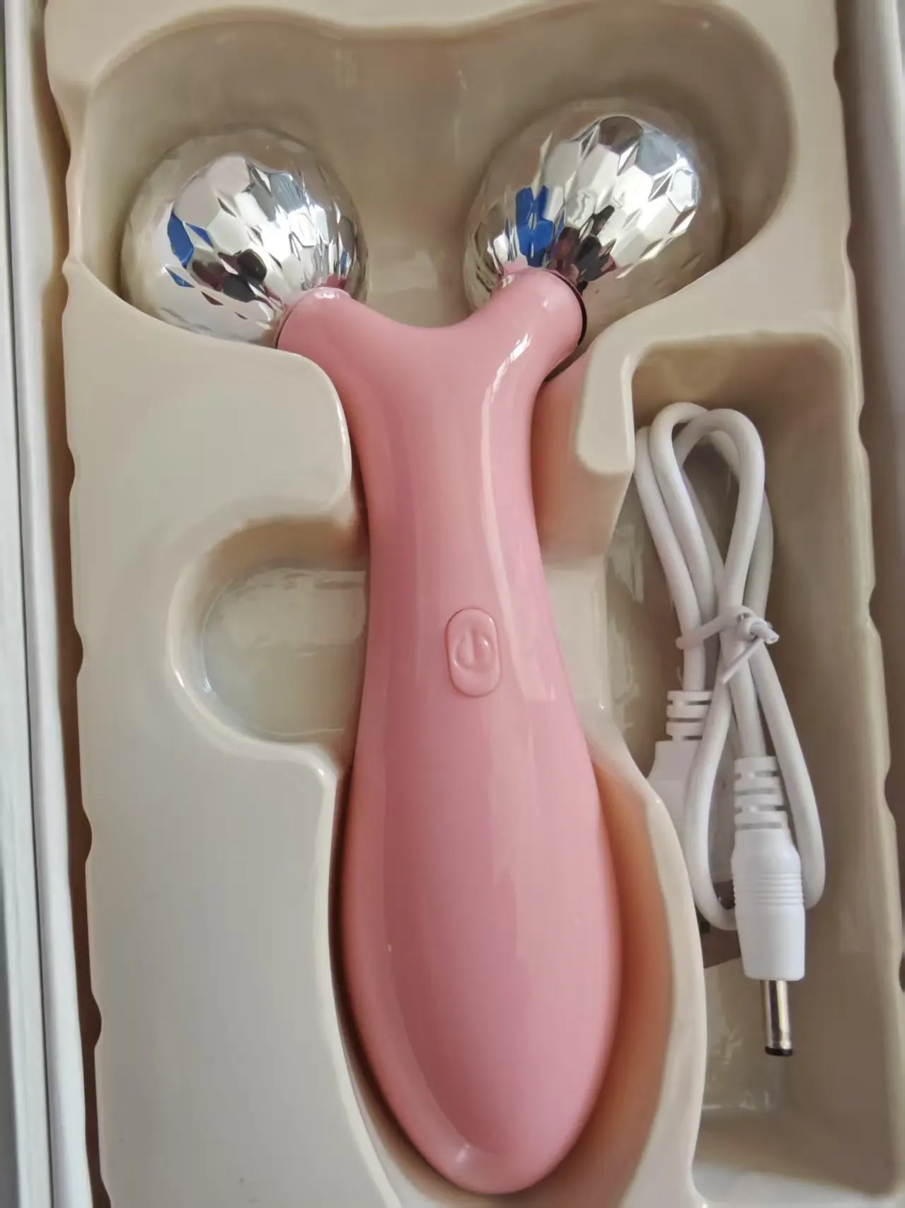 3D Multi-Flour Rose Quartz Face Roller Stainless Steel Handle Massager Eye Lift And Firming Skin Healing Massage Body Back& Arm