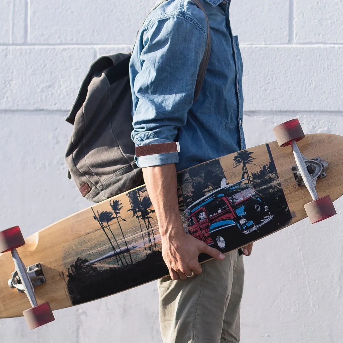 

1Pair Shirt Armband Non Adjustable Chinlon Coffee Durable Practical Shirt Stay Belt Strong Clip for Men Women Office Use