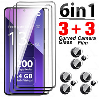 6-in-1 For Redmi Note 13 Pro+ 5G Glass Xiaomi Note13 Pro Plus Tempered Glass Curved 9H Screen Protector Note13ProPlus Lens Glass