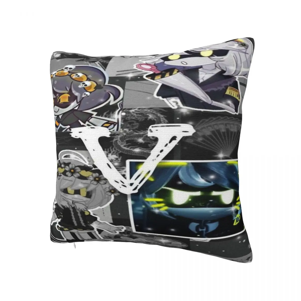 Murder Drones Anime Plaid Pillowcase Printed Polyester Cushion Cover Decoration Horror Cartoon Pillow Case Cover Seat Zipper 18