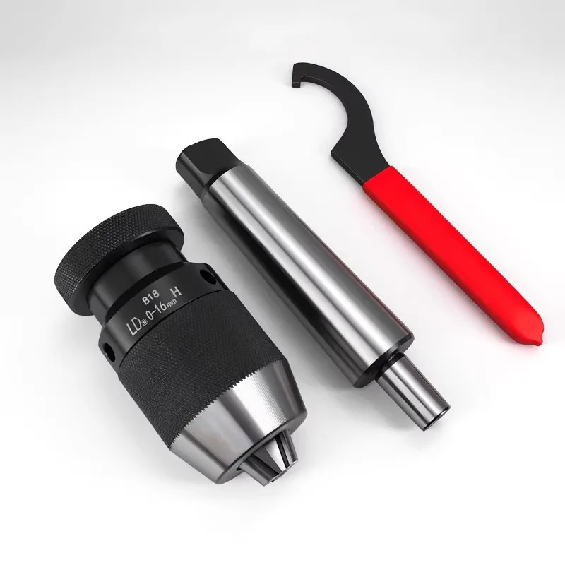 Self Locking Drill Chuck With Tapered Shank 0 To 16mm For R8 Lathe Tailstock And Milling Machine