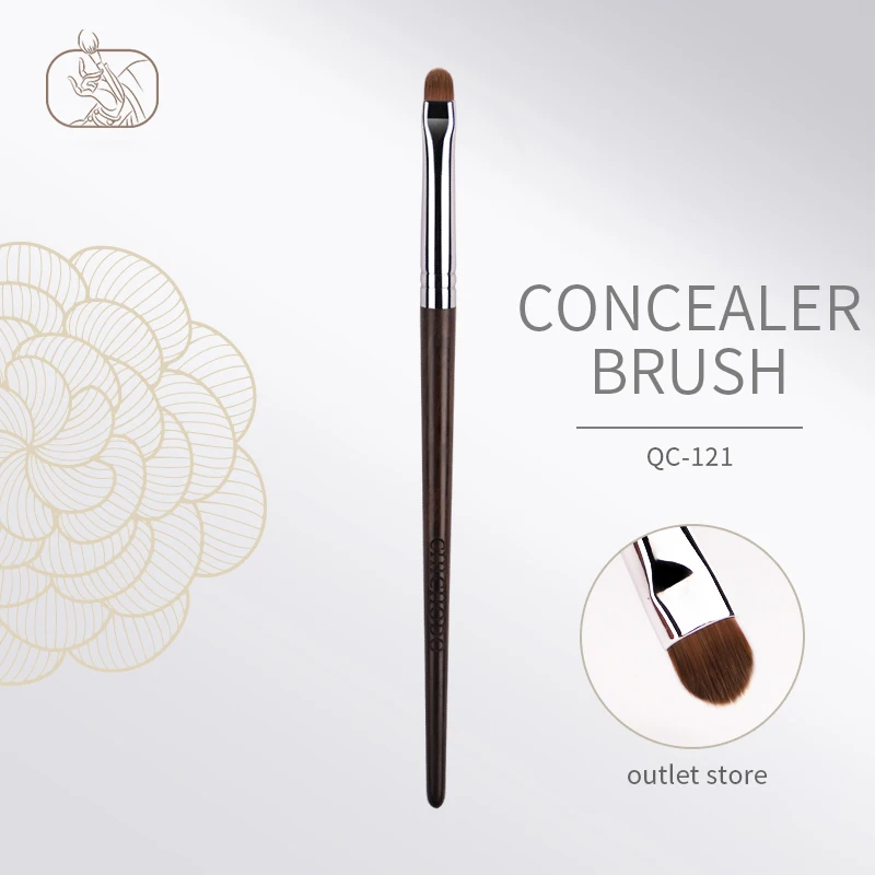 CHICHODO Makeup Brush-Luxury Ebony Handle Natural Hair 41Pcs Brushes Series-025Synthetic Hair Concealer Brush Tongue Shape