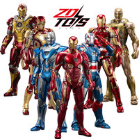 Original ZD Marvel Toys Iron Man figure MK1 MK3 MK5 MK6 MK7 MK42 MK43 War Machine patriot Tony Stark Model Action Figure