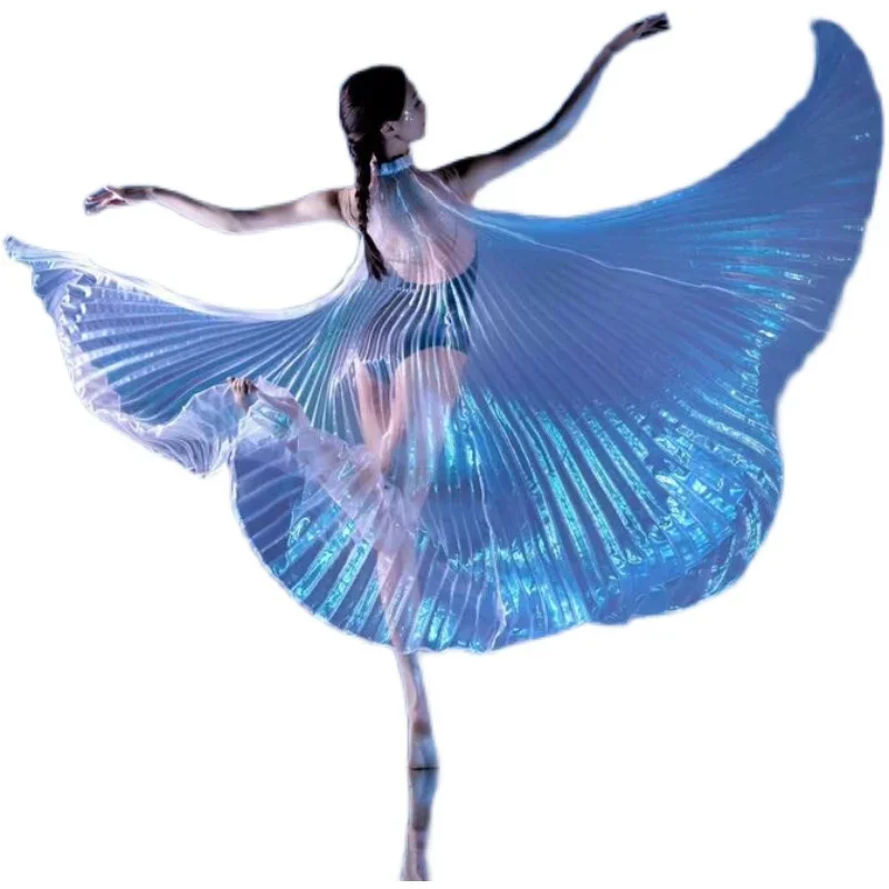 

Professional Belly Dancing Costume Accessories Wing Belly Dance Transparent White Dazzlingisis wings