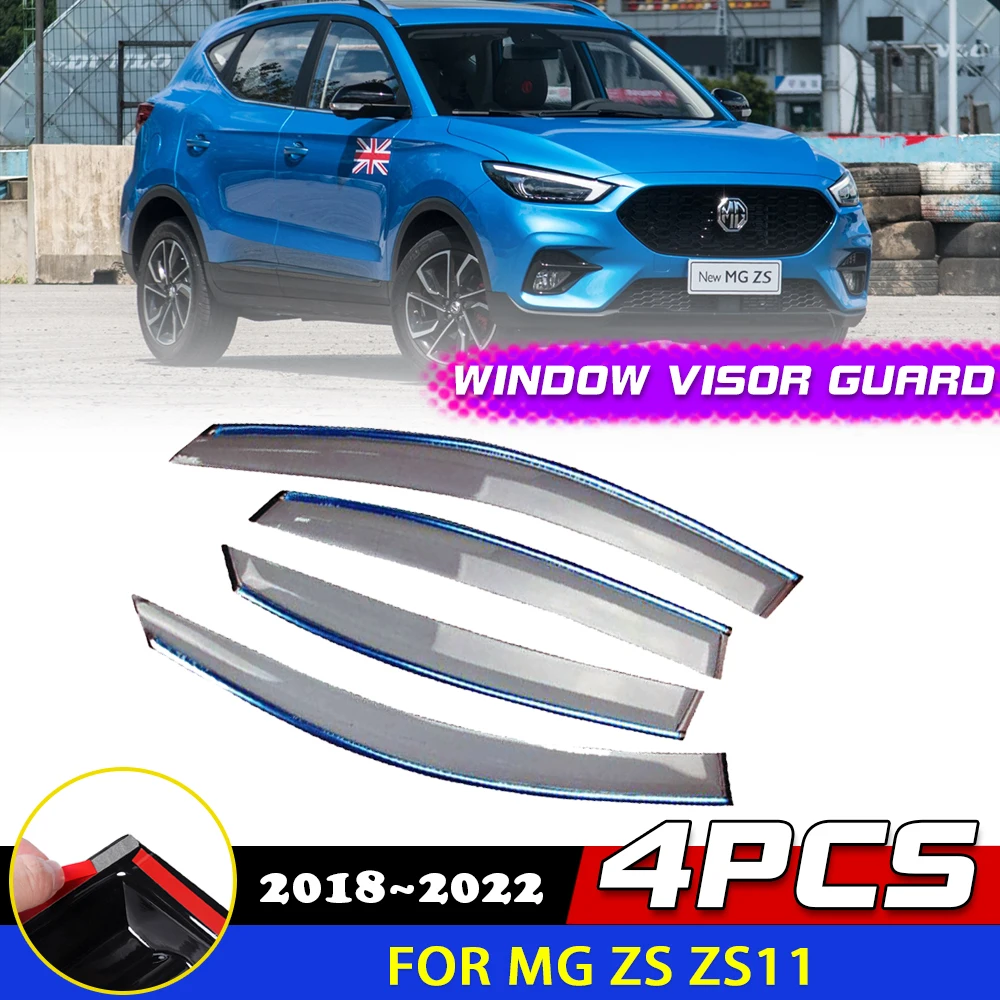 

Car Windows Visor for MG ZS ZS11 ZX EV VS 2018~2022 Awnings Wind Sun Rain Eyebrow Smoke Deflector Sticker Accessorie 2019 2020