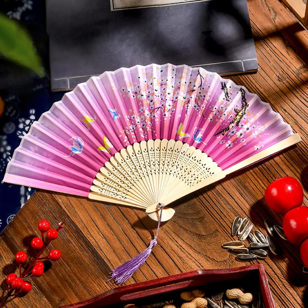 Dance Fan Compact Performance Fan Anti-deformed Props  Exquisite Children Dance Small Bamboo Fan