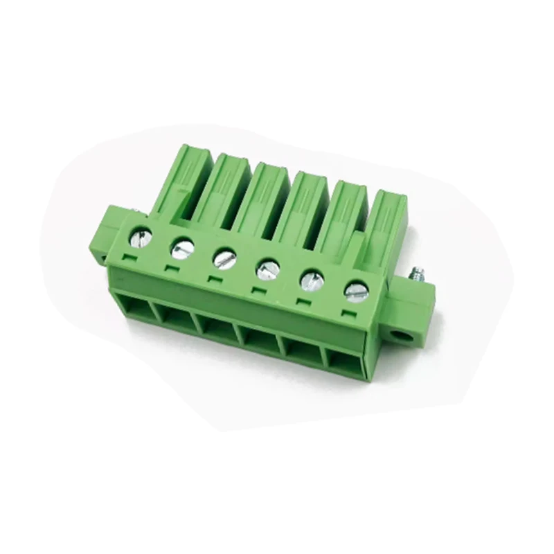 (1 Piece) KF2EDGSKM - 7.62mm 2P 3P 4P ~ 12P Plug Through Wall Fixed 2EDGSKM 15EDGSKM 7.62 with Flange Lugs 32A High Current