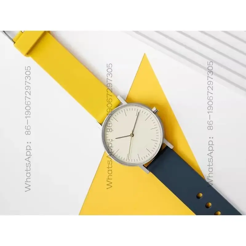 00215  B001 two-color design color trend men's and women's gift box waterproof stainless steel watch
