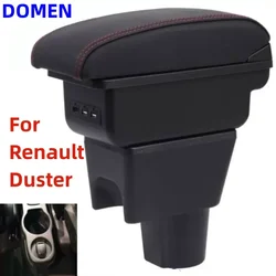 For Renault Duster Armrest For Dacia Duster Car Armrest box Center Storage box car accessories Interior With USB LED