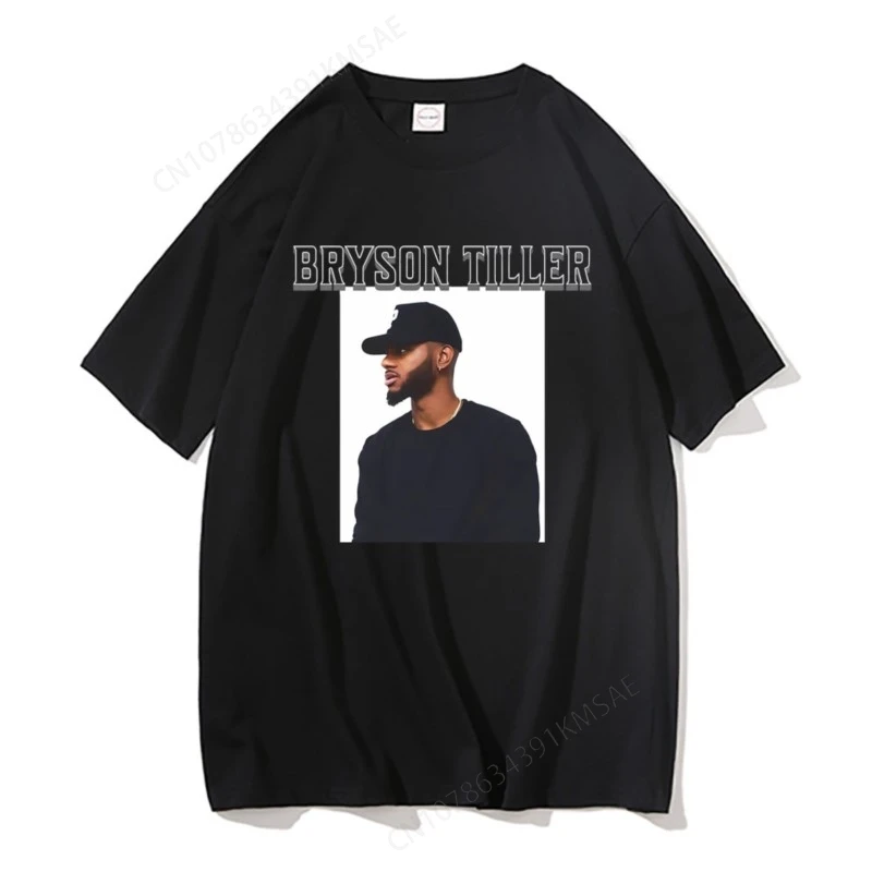 Bryson Tiller Hip Hop Oversized T Shirts Short Sleeve Male Trend T-shirts Men's Vintage Tshirt Men Women Casual Loose Tee Shirt