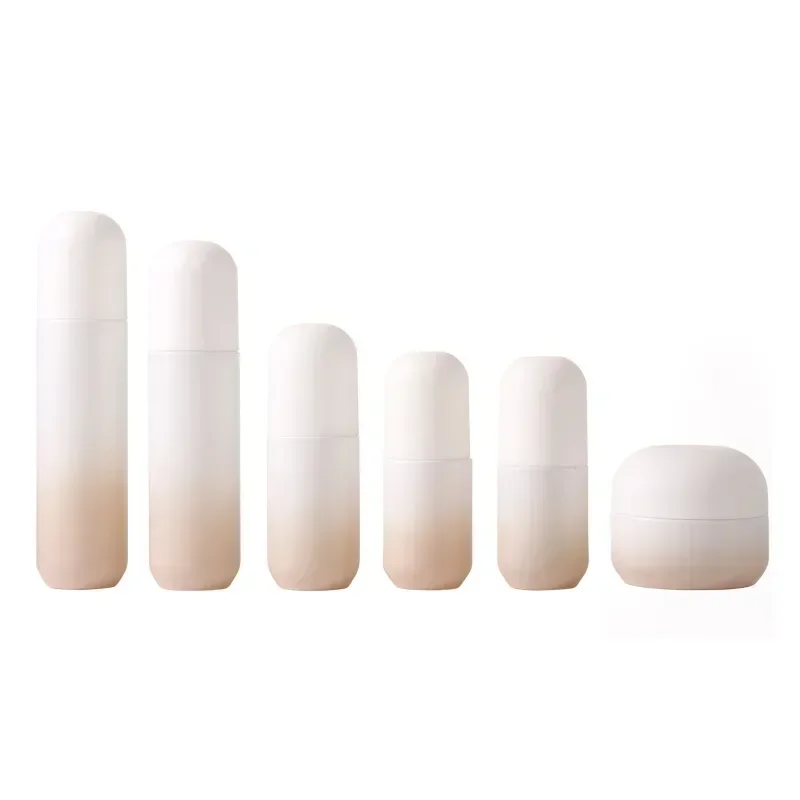 Draagbare Navulbare Flessen Cosmetische Container Voor Vloeibare Foundation 20-120Ml Matglas Lotion Pomp Flessenpersdispenser